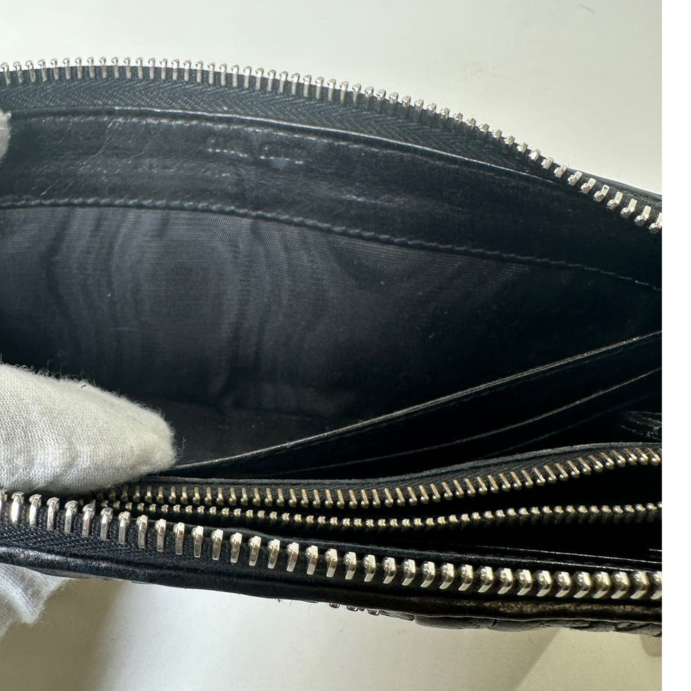 Authentic MIU MIU Black Matelasse Lux Leather Zip Wallet 5M1183 - Picture 12 of 13